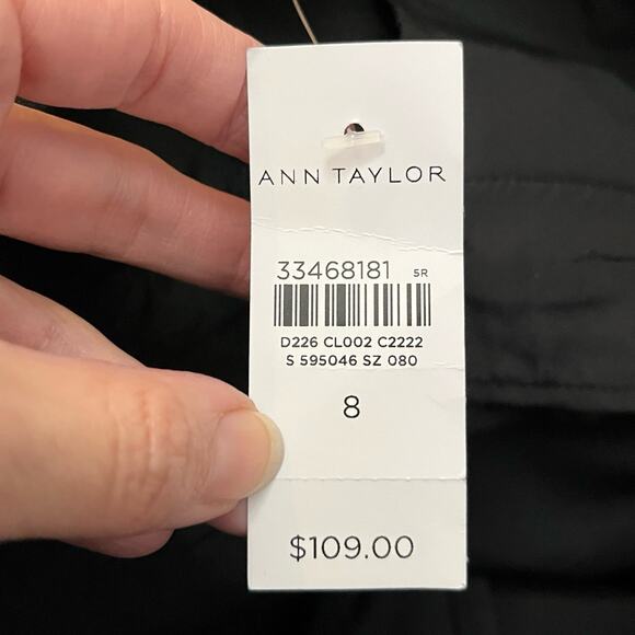 Ann Taylor The Wide Leg Crop Pant Size 8 Black Business Casual Classic Preppy - Picture 5 of 11